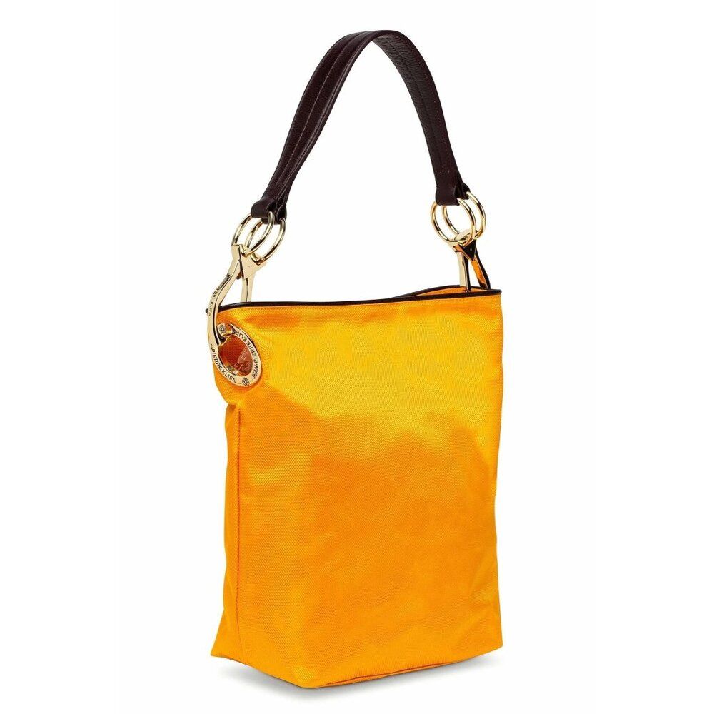Jean Pierre Kliffa Paris Nylon Bucket Bag Clementine In Yellow
